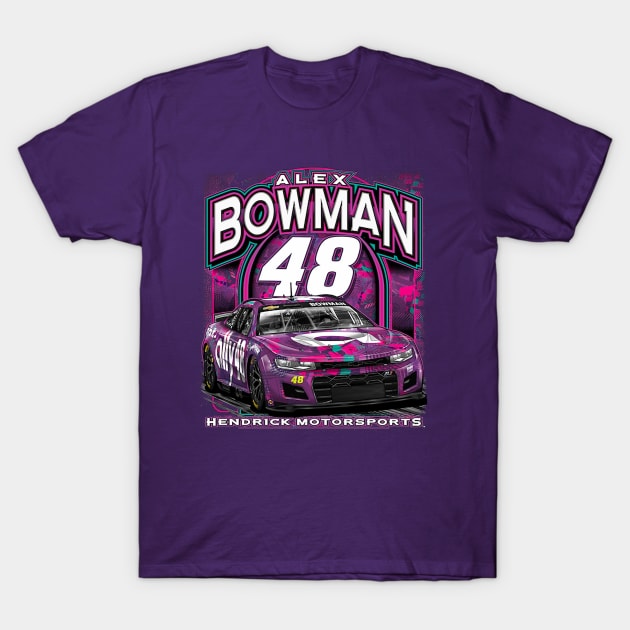 Alex Bowman Purple Car T-Shirt by ganisfarhan